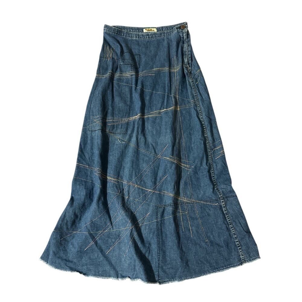 Hysteric Glamour y2k 00s Maxi Denim Skirt Women Japanese Size W26 L35